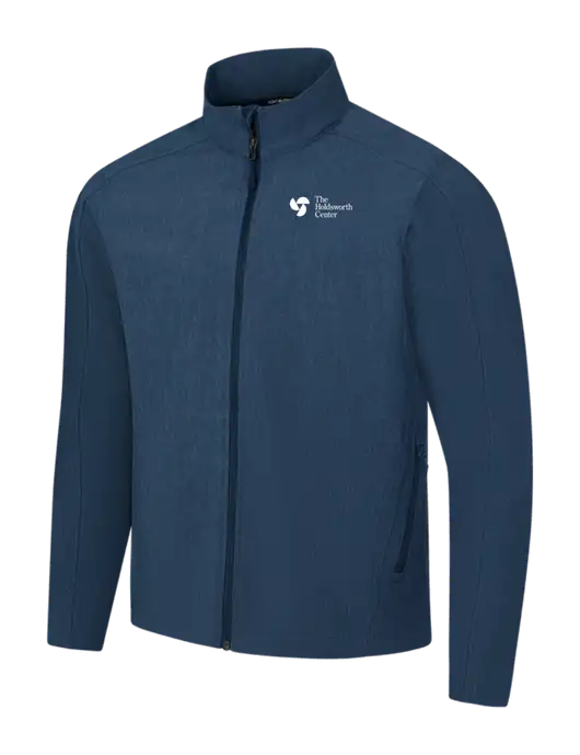 Navy Heather Core Soft Shell Jacket w/Holdsworth Center Logo