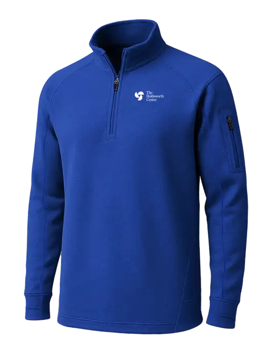 True Royal Tech Fleece 1/4 Zip Pullover w/Holdsworth Center Logo