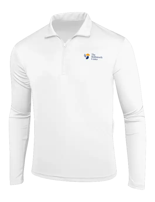 White PosiCharge Competitor 1/4 Zip Pullover w/Holdsworth Center Logo