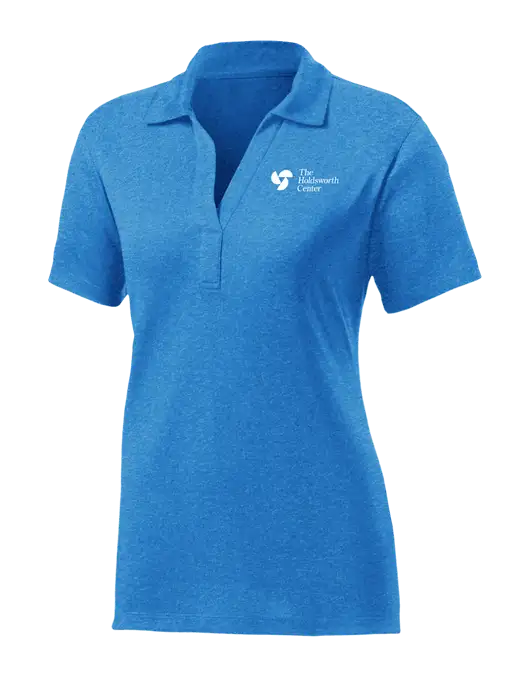 Womens Sapphire Blue Heather Contender Polo w/Holdsworth Center Logo