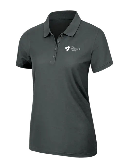 Dark Grey Womens Core Classic Pique Polo w/Holdsworth Center Logo