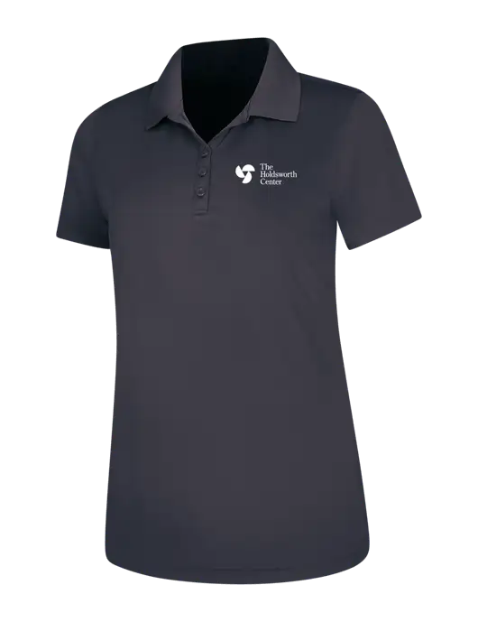 Dark Grey Womens Dry Zone UV Mesh Polo w/Holdsworth Center Logo