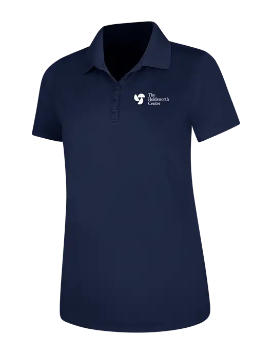 Dark Navy Womens Dry Zone UV Mesh Polo w/Holdsworth Center Logo