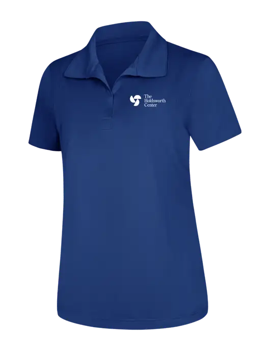 Womens Royal Micropique Sport-Wick Polo w/Holdsworth Center Logo