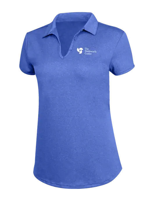 Womens Light Royal Trace Heather Polo w/Holdsworth Center Logo