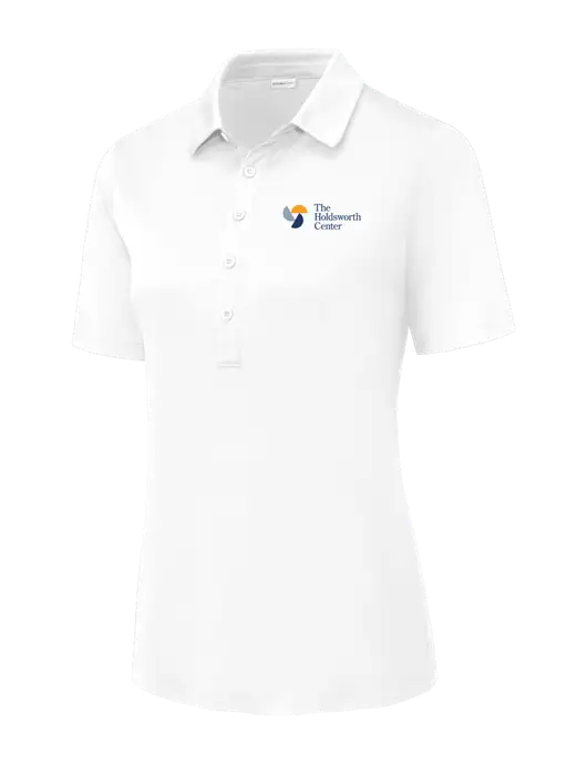 White Womens Posi-UV Pro Polo w/Holdsworth Center Logo