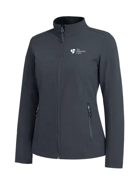 Charcoal Grey Womens Core Soft Shell Jacket w/Holdsworth Center Logo