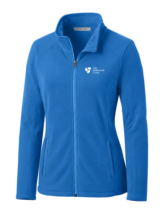 Light Royal Womens Microfleece Jacket w/Holdsworth Center Logo