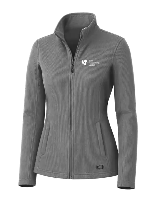 OGIO Medium Grey Womens Grit Fleece Jacket w/Holdsworth Center Logo