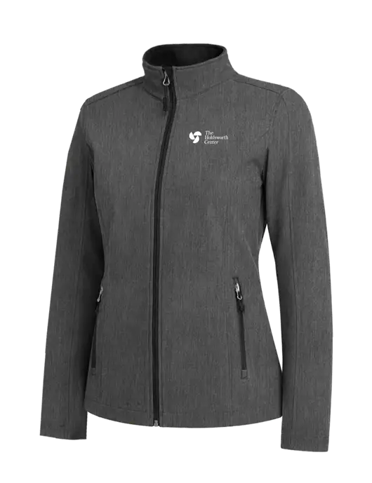 Medium Grey Heather Womens Core Soft Shell Jacket w/Holdsworth Center Logo
