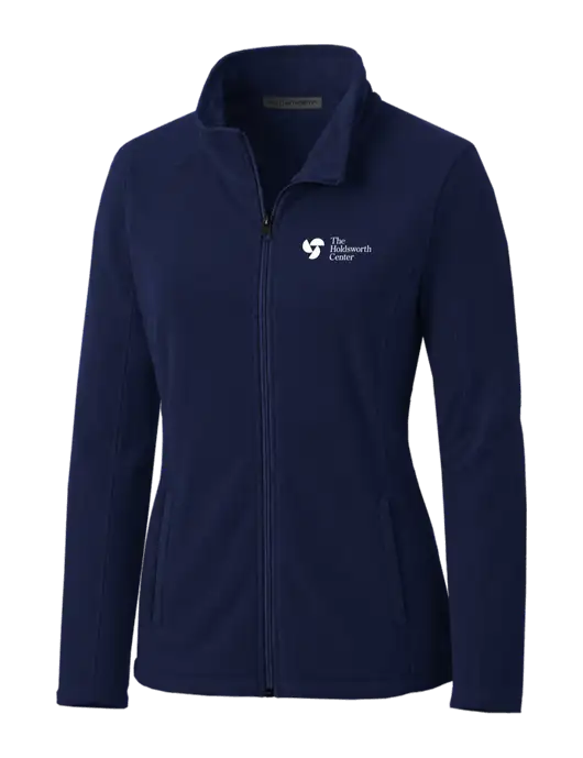 Navy Womens Microfleece Jacket w/Holdsworth Center Logo