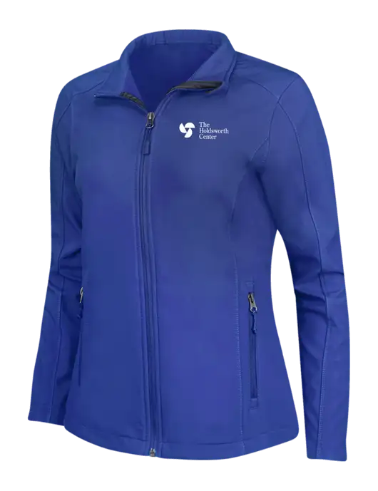 Dark Royal Womens Core Soft Shell Jacket w/Holdsworth Center Logo