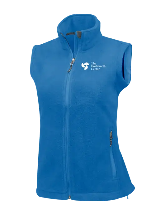 Royal Womens Fleece Vest w/Holdsworth Center Logo