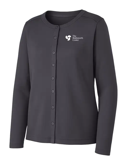 Grey Smoke Womens Concept Stretch Button-Front Cardigan Sweater w/Holdsworth Center Logo