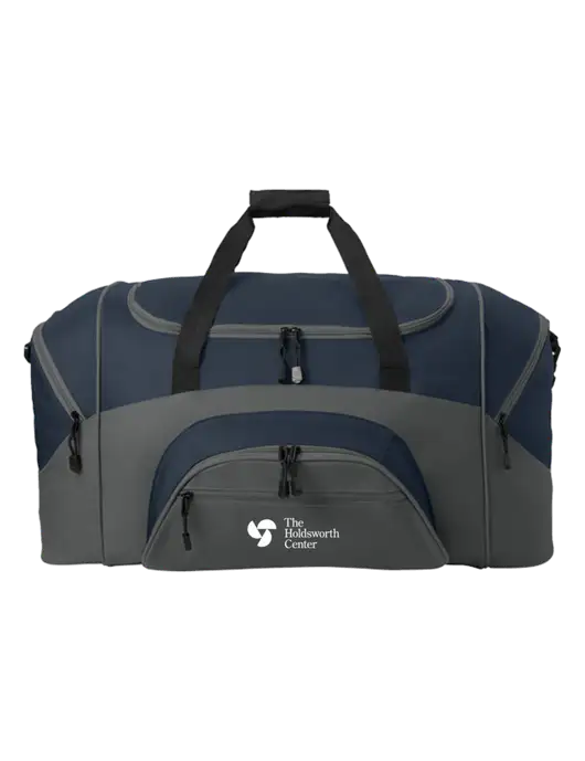 Standard Colorblock Navy/Dark Grey Sport Duffel w/Holdsworth Center Logo