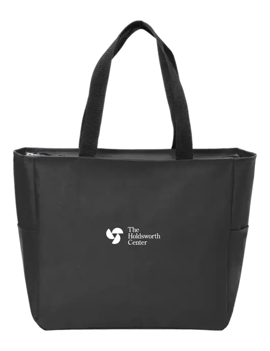 Everyday Black Zip Tote  w/Holdsworth Center Logo