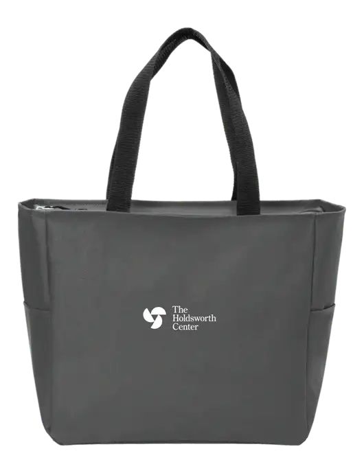 Everyday Charcoal Zip Tote Dark w/Holdsworth Center Logo