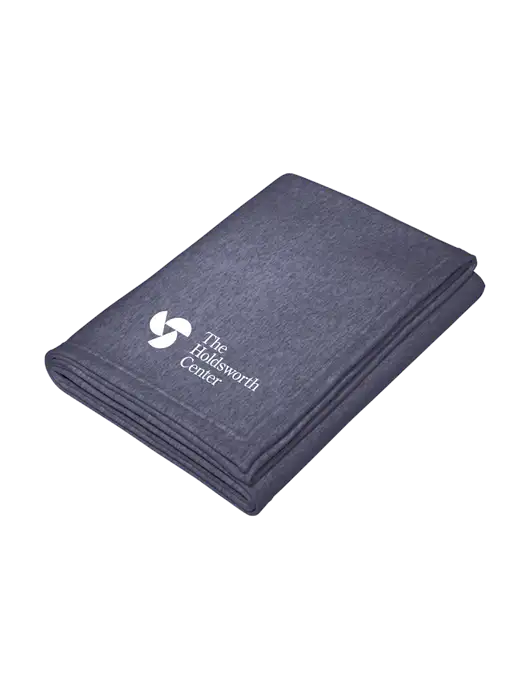 Core Heather Navy Fleece Sweatshirt Blanket w/Holdsworth Center Logo