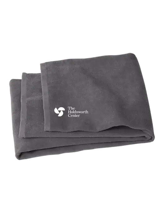 Graphite Beach Towel w/Holdsworth Center Logo