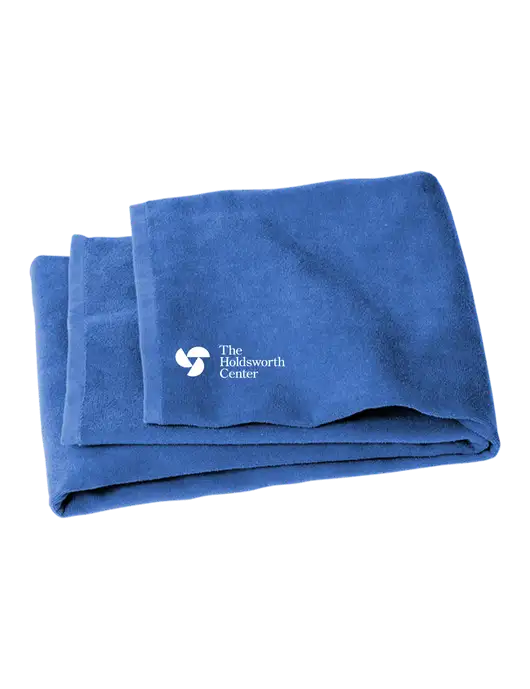 Royal Beach Towel w/Holdsworth Center Logo