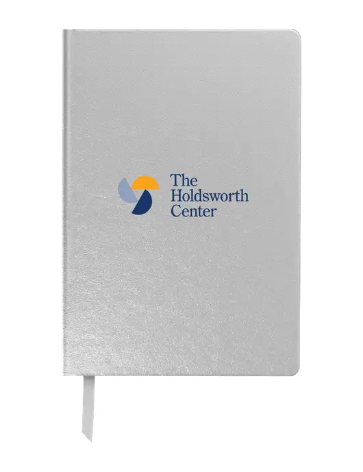 Achieve Silver Hardcover Journal, 5.5 x 8.37 w/Holdsworth Center Logo