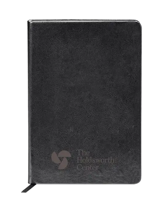 Fabrizio Black Hard Cover 5.75 x 8.3 Journal w/Holdsworth Center Logo