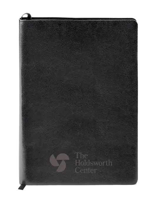 Fabrizio Black Soft Cover 5.75 x 8.125 Journal w/Holdsworth Center Logo