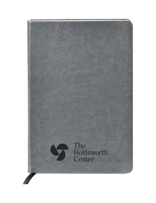 Fabrizio Grey Hard Cover 5.75 x 8.3 Journal w/Holdsworth Center Logo