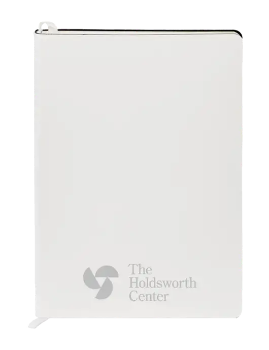 Fabrizio White Soft Cover 5.75 x 8.125 Journal w/Holdsworth Center Logo